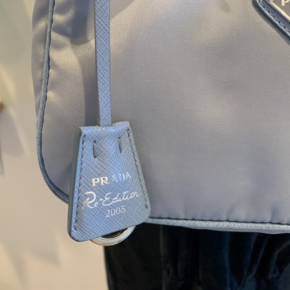 PRADA RE-EDITION SHOULDER BAG BLUE RENYLON *BAG ONLY NO STRAP INCLUDED - Picture 3 of 16